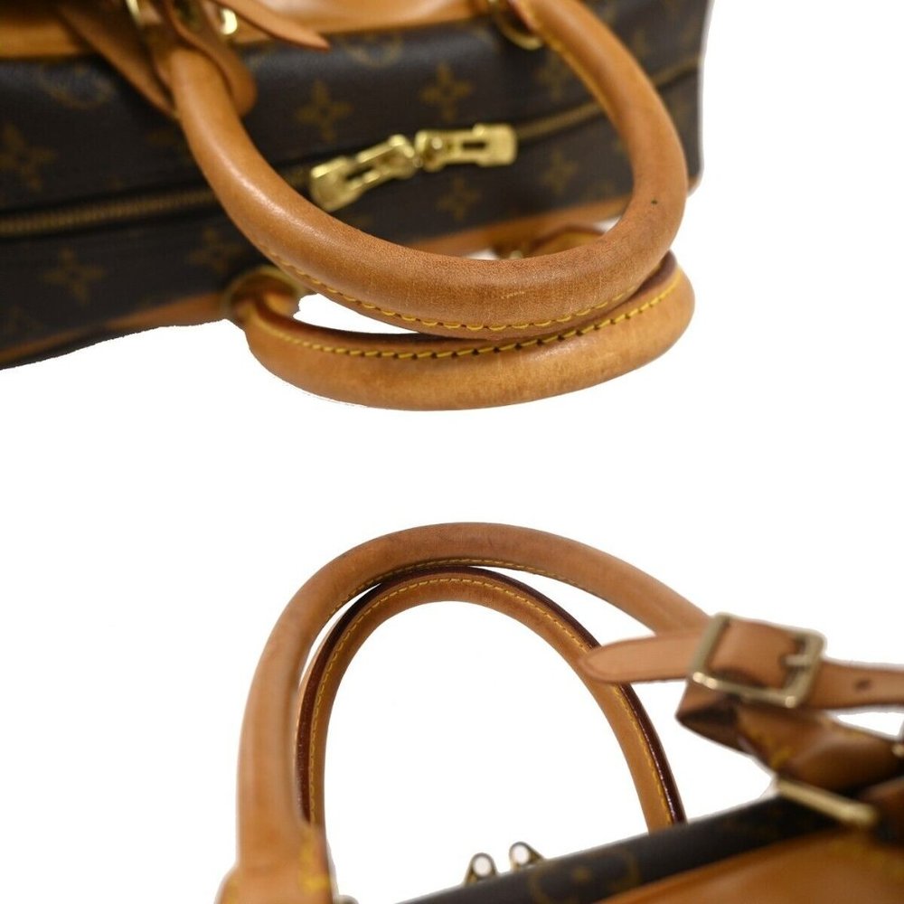 LOUIS VUITTON LV Logo Deauville Hand Bag Monogram Leather Brown M47270 86GA444 - Picture 10 of 16